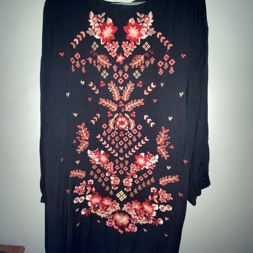 Embroidered Floral Dress